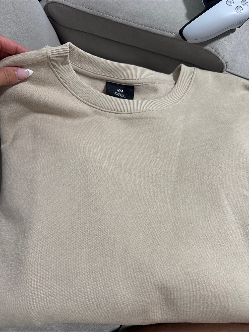 H&M Men’s Crewneck Sweater in Light Beige